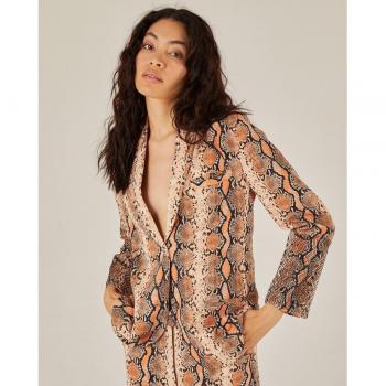 NIZA Blazer Recta Cuello Smoking de Mujer - Estilo Elevado