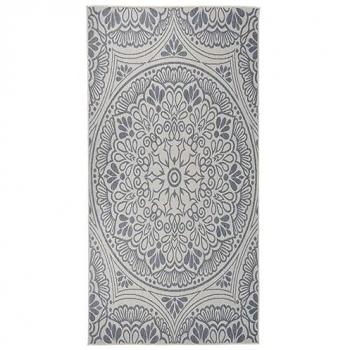 Alfombra de exterior de tejido plano 100x200 cm color gris, azul, turquesa y más - Alfombra de área para sala de estar, dormitorio, habitación y salón