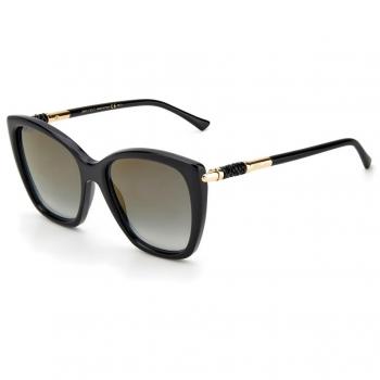 Jimmy Choo Womens Rose 807 Fq Black Sunglasses - Gold Metal - One Size