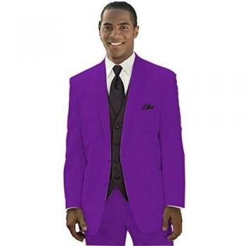 MYS Hombre Justo lo novio boda Smoking Traje pantalón Chaleco corbata Juego Lila morado Adaptado