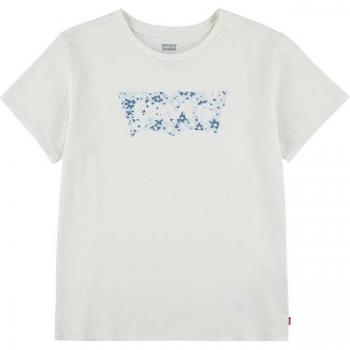 Levi's Kids Camiseta de Manga Corta Daisy con diseño floral, 100% algodón, ajuste regular, cuello redondo y manga corta