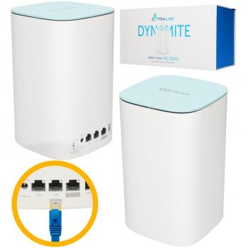 Extralink Dynamite C31 Mesh Point AC3000 MU-MIMO Home WiFi System - Potente sistema de Wi-Fi doméstico de doble banda con tecnología avanzada