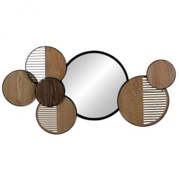 Decoración de Pared Rectangular de Hierro Negro Natural 123,2 x 4,4 x 63,5 cm - Diseño Contemporáneo y Originalidad Garantizada