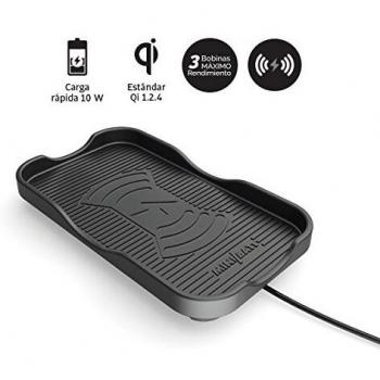 Minibatt PhoneBox, Cargador Inalámbrico de Inducción para Coche con Tecnología QI, 10W, Negro