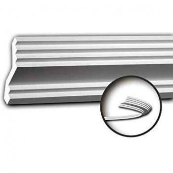 Cornisa Flexible de Estuco Profhome 150276F, Moldura Decorativa Moderna Blanca, 2 m