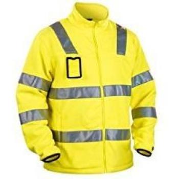 Chaqueta de trabajo polar de alta visibilidad amarilla fluorescente XXL
