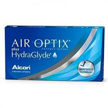 Air Optix plus HydraGlyde Lentes de contacto de reemplazo mensual, Pack de 3, R 8.6 mm, D 14.2 mm, +3.00 Diopt