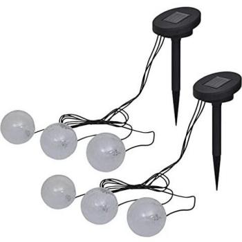 vidaXL 6X Lámparas Flotantes LED para Estanque y Piscina Iluminación de Jardín Carga Luz Solar Resistente