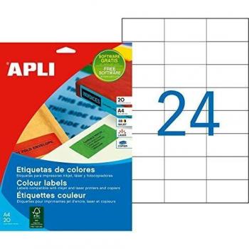 APLI 1594 - Etiquetas verdes imprimibles