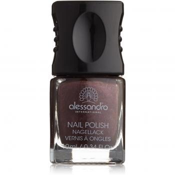 Laca de Uñas Alessandro 10 ml Color Rojo Caliente y Marrón Suave - 55 Rubí Oscuro