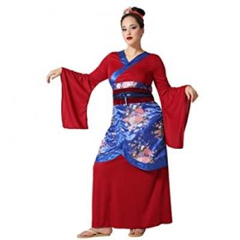 Disfraz de China Rojo para Adultos, Talla XL, estilo Geisha