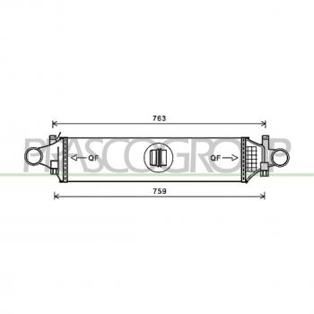 Intercooler PRASCO ME328N002 de alta eficiencia para refrigeración de aire