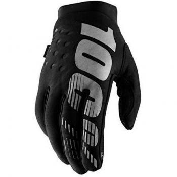 Guantes de Cross 100% Brisker Negro-Gris