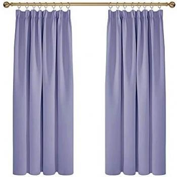 Deconovo Cortinas Dormitorio, Habitacion, Opacas Termicas Aislantes, con Fruncidas, 117 x 138 cm