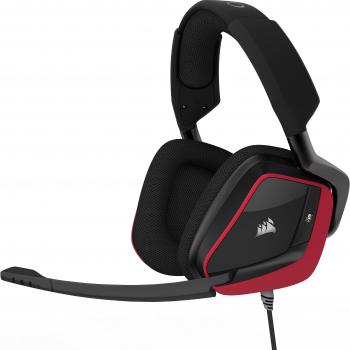 Corsair Void Pro Surround Auriculares para Juegos, 7.1 Sonido Envolvente, Micrófono Omnidireccional, Compatible con PC, PS4, Xbox One y Móviles, Color Rojo