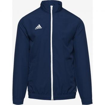 Chaqueta de fútbol adidas Entrada 22 para niños, con diseño ligero, tejido transpirable, cierre de cremallera completo, bolsillos laterales con cremallera y logotipo de adidas en el pecho
