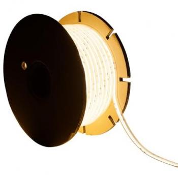Bobina Tira LED Regulable 220V COB 320 LEDs/m 720 lm/m Ancho 12 mm IP65 Corte 50 cm Blanco Cálido 2700K