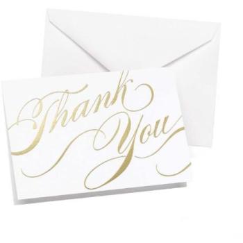 Hortense B Hewitt Gold Unending Gratitude Thank You Cards, 50-Pack by Hortense B. Hewitt