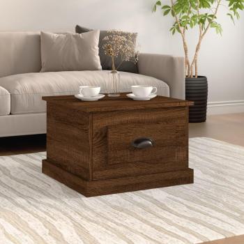 Mesa de centro madera contrachapada 50x50x35 cm Blanco, Negro, Blanco brillante - Mesita de Salón o Comedor o Auxiliar Mesa de Café Meuble Salón