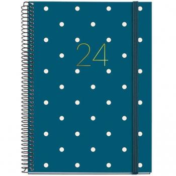 Agenda Anual Espiral Plus Polka Dots A5 2024 SV