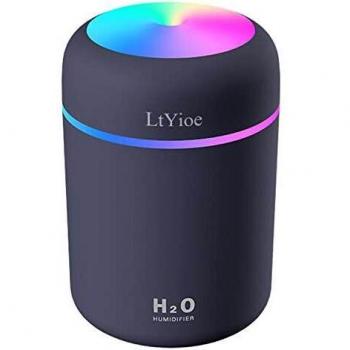 LtYioe Humidificador, Mini Humidificador con Alimentación USB, Función de luz Nocturna y apagado automático, 2 modos de niebla y ncionamiento silencioso para Hogar Oficina Cochea