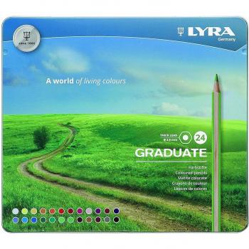 Lyra Pack de 24 lápices, Multicolor, 21 x 19 x 1.4 cm