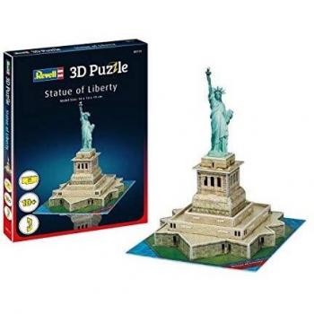 Revell- Estatua de la Libertad New York 3D Puzzle, Multicolor