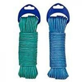 CUERDA POLIPROPILENO 4MM TEXTURADA VER/BLANCA 20 M