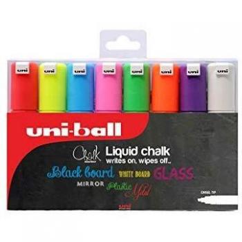 UNI Posca Set PC-8K Chalk Tiza Borrable - Pack de 8 rotuladores