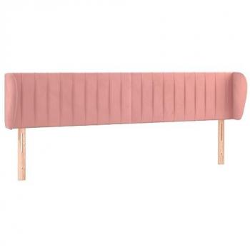 Cabecero de terciopelo rosa 183x23x78/88 cm