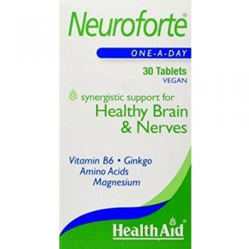HealthAid NeuroForte - Ginkgo Biloba, Amino Acids, Magnesium - 30 Vegan Tablets