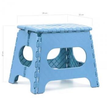Pack de 2 Taburetes Plegables Multiusos - Escalera Antideslizante de PVC - Altillo para Cocina, Baño o Dormitorio - 3 Tamaños y Varios Colores