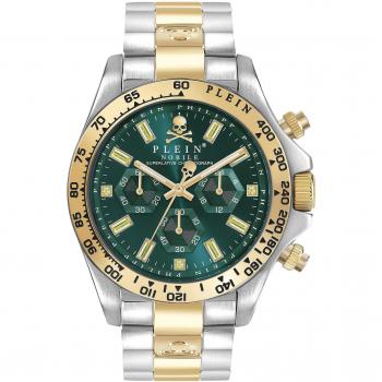 Philipp Plein Nobile Wonder Chronograph Watch for Men 43mm Green Stainless Steel