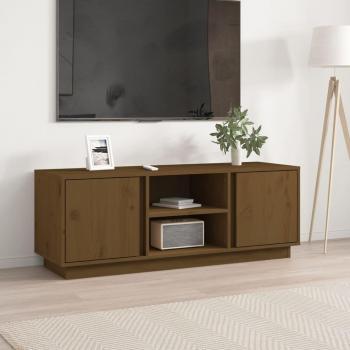 Mueble de TV de madera maciza de pino 110x35x40,5 cm