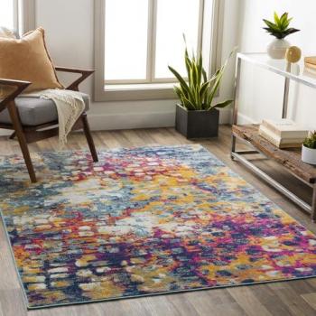 Alfombra Abstracta Moderna Multicolor Naranja 160x215 cm Surya