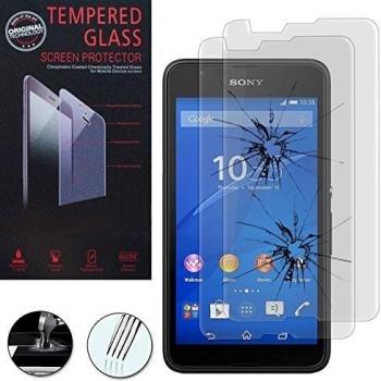 Sony Xperia E4g E2003/E4g Dual E2033:-Funda de piel sintética con tapa y función atril y 2 protectores de pantalla y 1 lápiz capacitivo, 1-Soporte de coche para GPS con pinza ajustable giratoria