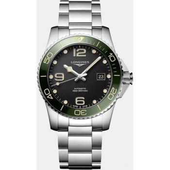 Longines - Reloj de hombre Hydroconquest L3.781.4.05.6 automático de acero, 41mm, negro, acero automático