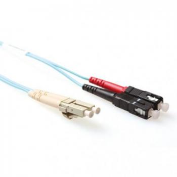 Cable de Fibra Óptica Multimodo 50/125 OM4 Duplex LSZH con Conectores LC/SC 20 m
