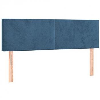 Cabecero con LED de terciopelo marrón oscuro 144x5x78/88 cm