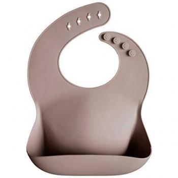 mushie Babero de silicona para bebé | Baberos impermeables de ajuste ajustable