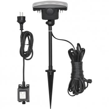 Konstsmide 7646-000 - Foco LED, aluminio, 12 x 15 x 40 cm, IP44, color negro mate