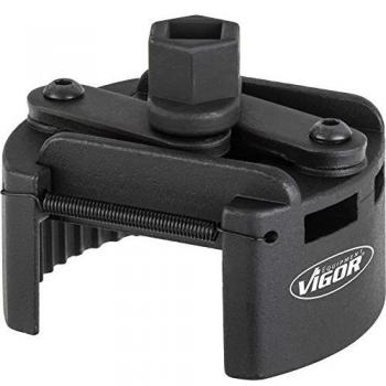 Llave de apriete para filtros de aceite VIGOR V4414 ∙ 80 – 115 mm ∙ universal ∙ Hexágono exterior 22 mm, Cuadrado hueco 1/2 pulgadas (12,5