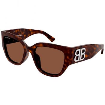 Balenciaga Sunglasses Bb0323Sk Color 003 Brown Female Size 55 MM