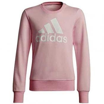 adidas G BL SWT Sweatshirt, Girl'S, Clear Pink/White, 5-6A