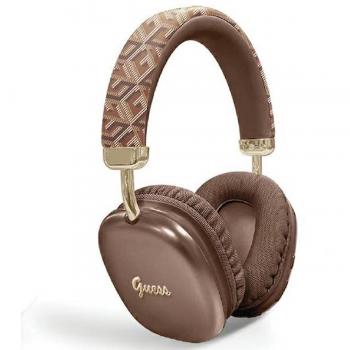 Auriculares Bluetooth OnEar GUESS Gcube 5.3 Inalámbricos con Logotipo Metálico Marrón