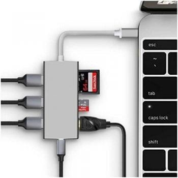 Nilox nlx-tc-7hubml – Mini Docking Station 8 in 1 USB Type-C,