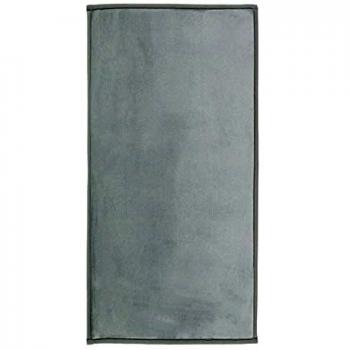 Alfombra de interior flanelada 60x120 cm gris nube tacto aterciopelado extrasuave
