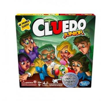 Cluedo Junior - Juego de mesa estratégico para niños, versión en portugués, incluye figuras y es multicolor