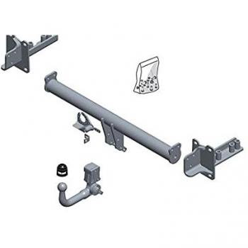 Enganche de remolque desmontable Brink 616500 con sistema de acoplamiento rápido, capacidad de carga máxima de 1500 kg, compatible con vehículos específicos, incluye kit de instalación y cumple con normativas europeas