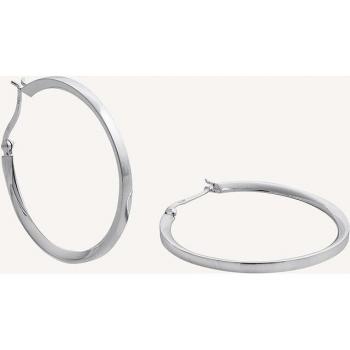 Pendientes de aro Essentials acabados de plata